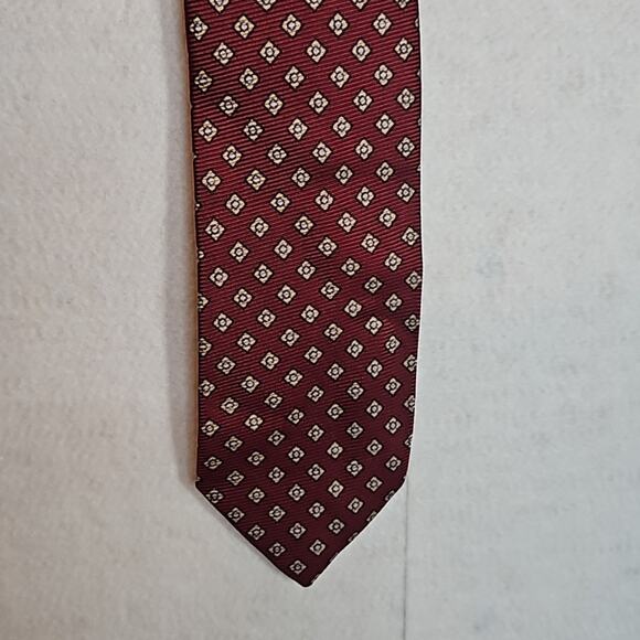 Polo Ralph Lauren Other - Polo Ralph Lauren Maroon and Tan Diamond Print Tie